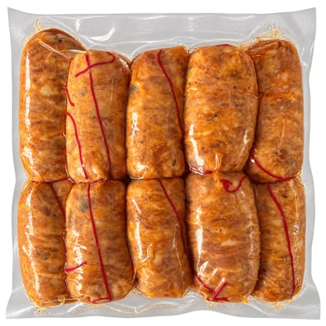 chorizo centroamericano copetín picante trasera paquete 10 D'Carnilsa