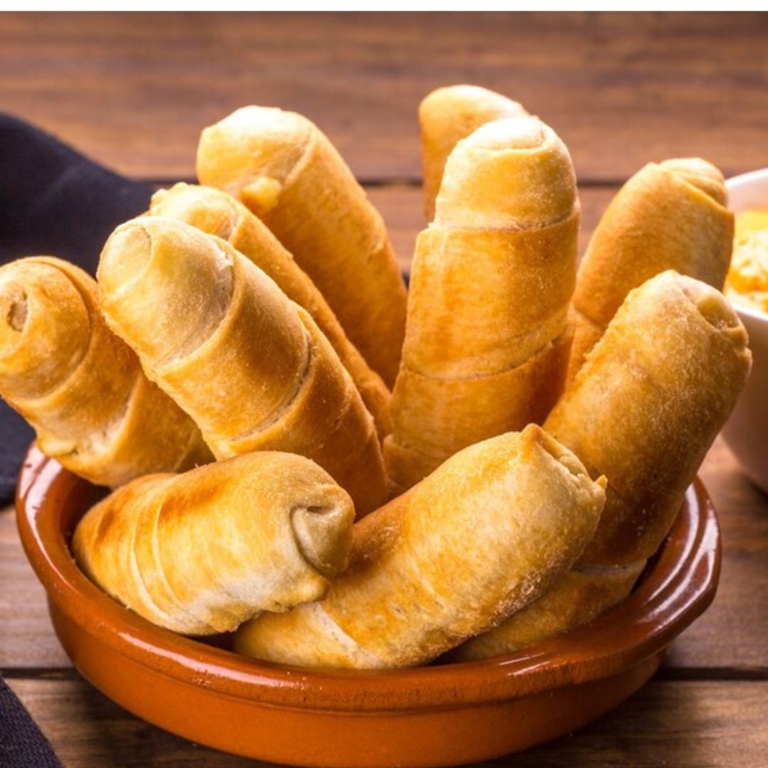 Guía de congelados D'Carnilsa - crujientes y jugosos 2 tequenos colombianos deditos de queso dcarnilsa